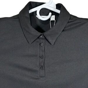 Lady Hagen Women XXL Black Pique‎ Short Sleeve Polo Shirt HydroDri UPF New